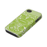 Lime Celtic Bird Circle Personalized iPhone Iphone 4 Tough Cases