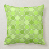 Lime Circles Pattern Decorative Pillow