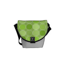 Lime Circles Pattern  Modern Messenger Bag
