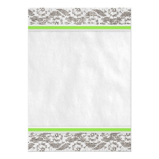 Lime Country Lace Wedding Invitations