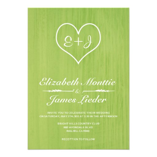 Lime Country Wedding Invitations