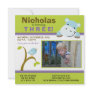 Lime Custom Hippo & Birdie Birthday Party Invite