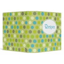 Lime Dots Recipe Binder