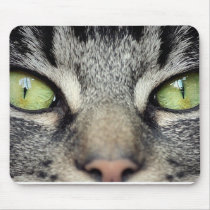 Lime Eyes Kitty Mousepad mousepads