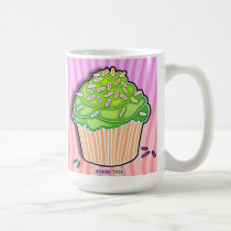 Lime Frosted Pink CUPCAKE CUP, TRAVEL MUG, STEIN mugs
