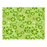 Lime Fruit Slice Pattern Post Cards