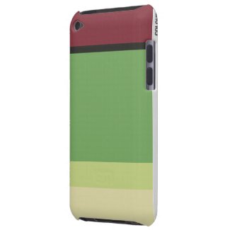Lime Garden striped iPod case Ipod Case-mate Cases