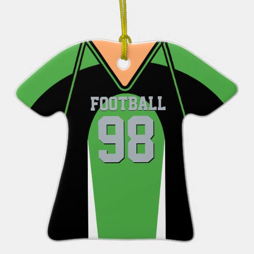 Lime Green and Blue Football Jersey 98 V1 DoubleSided TShirt Ceramic