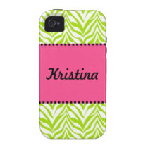 lime green and pink zebra casemate cases