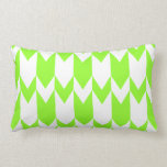 Lime Green and White Chevron Pattern. Throw Pillows