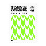 Lime Green and White Chevron Pattern. Stamps