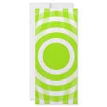 lime_green_and_white_interlocking_concentric_circl personalized rack card