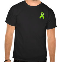 Lime Green Awareness Pocket Ribbon T-Shirt t-shirts