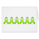 Lime Green Awareness Ribbon Card