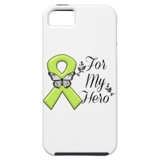 Lime Green Awareness Ribbon For My Hero iPhone SE/5/5s Case