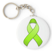 Lime Green Awareness Ribbon Keychain keychains
