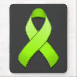 Lime Green Awareness Ribbon Mousepad