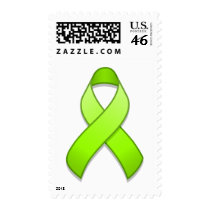 Lime Green Awareness Ribbon Postage stamps