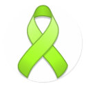 Lime Green Awareness Ribbon Round Sticker by jamieco Lime Green Awareness Ribbon Round Sticker
