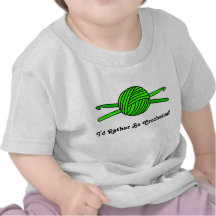 Lime Green Ball of Yarn & Crochet Hooks Tees