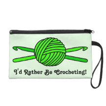 Lime Green Ball of Yarn & Crochet Hooks -Version 2 Wristlets