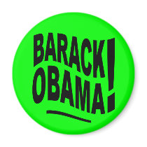 Lime Green Barack Obama Magnet by irregulargoods Lime Green Barack Obama Magnet