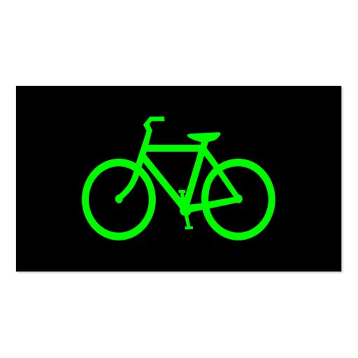 Lime Green Bike Business Card (front side)