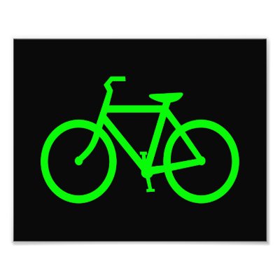 lime green bicycle