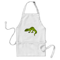 Lime Green & Black Gecko aprons by Studio16a Lime Green & Black Gecko aprons