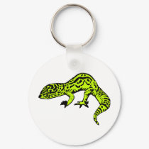 Lime Green & Black Gecko keychains by Studio16a Lime Green & Black Gecko keychains