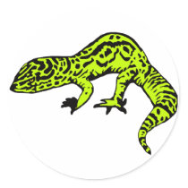 Lime Green & Black Gecko stickers by Studio16a Lime Green & Black Gecko stickers