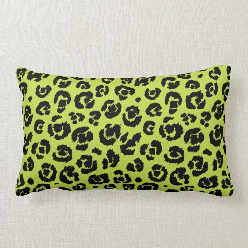 Lime Green Black Leopard Print Throw Pillow Zazzle
