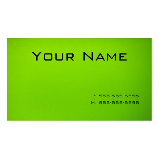 Lime Green Business Card