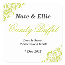 Lime green candy buffet Sticker