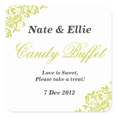 Lime green candy buffet Sticker