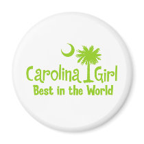 Lime Green Carolina Girl Best in the World magnets