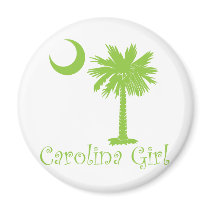Lime Green Carolina Girl magnets