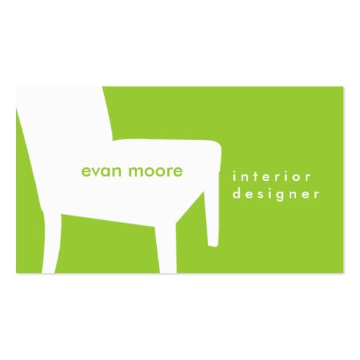 Lime Green Chair Business Card