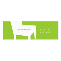 Lime Green Chair Skinny Business Card business cards