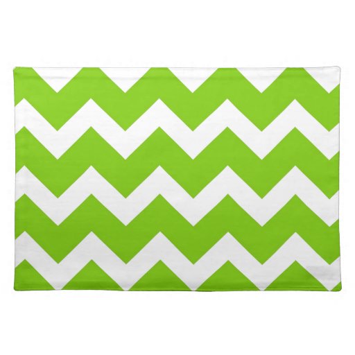 Lime Green Chevron Place Mat