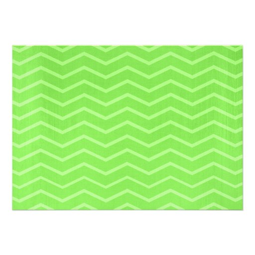 Lime Green Chevron Wedding Invitations