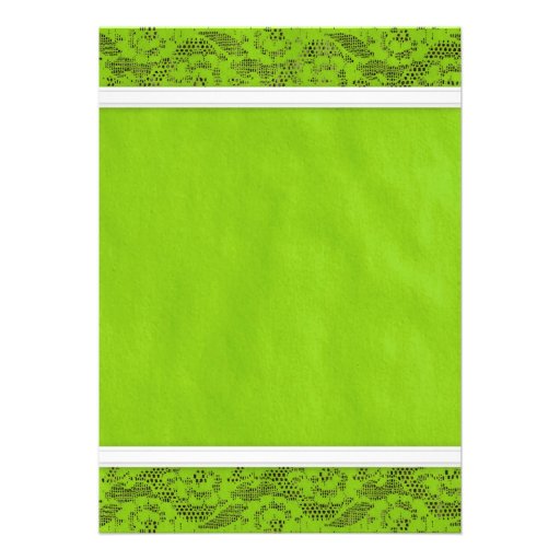 Lime Green Country Lace Bridal Shower Invitations