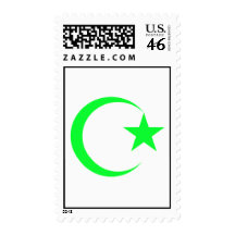 Lime Green Crescent & Star.png Stamp