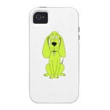 Lime Green Dog. Cute Hound Cartoon. Vibe iPhone 4 Covers
