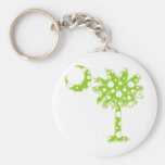 Lime Green Dots Palmetto Keychain
