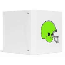 Lime Green Football Helmet Vinyl Binder