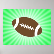 Lime Green Football Poster