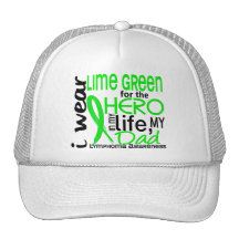 Lime Green For Hero 2 Dad Lymphoma Hats