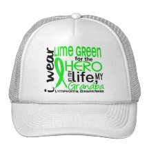 Lime Green For Hero 2 Grandpa Lymphoma Hat
