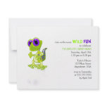 Lime Green Gecko Birthday Invitation